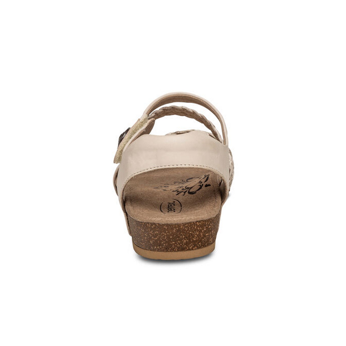 Aetrex Jillian Braided Backstrap Sandal (Women) - Ivory Sandal - Backstrap - The Heel Shoe Fitters