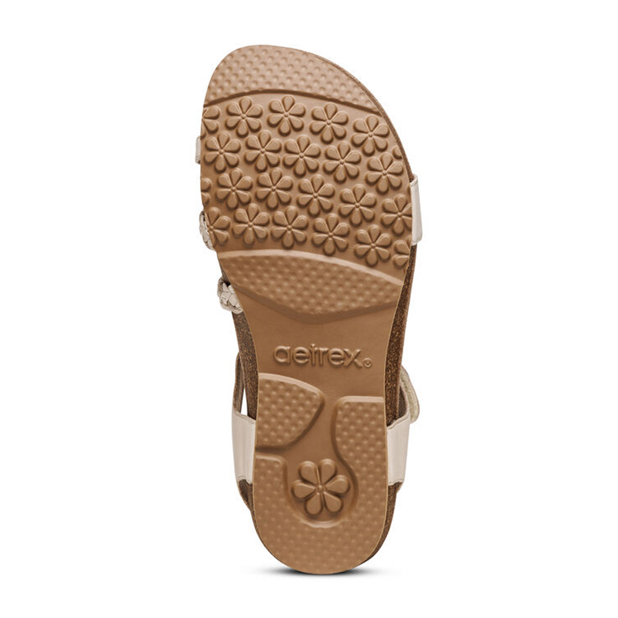 Aetrex Jillian Braided Backstrap Sandal (Women) - Ivory Sandal - Backstrap - The Heel Shoe Fitters