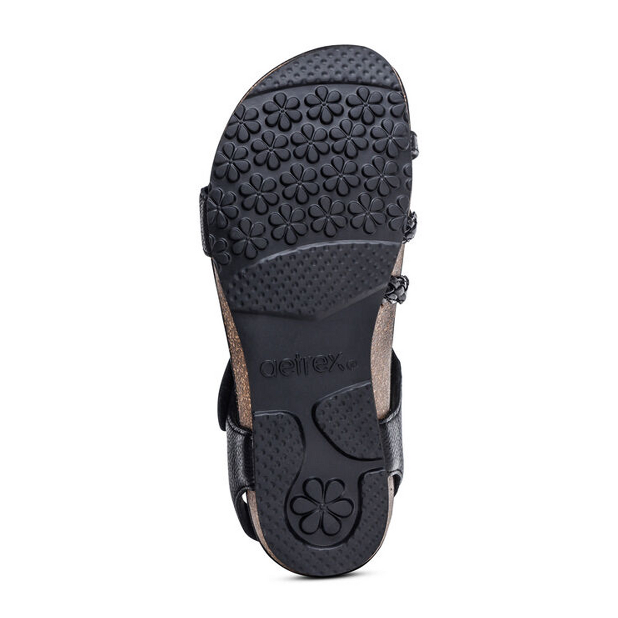 Aetrex Jillian Braided Backstrap Sandal (Women) - Black Sandal - Backstrap - The Heel Shoe Fitters