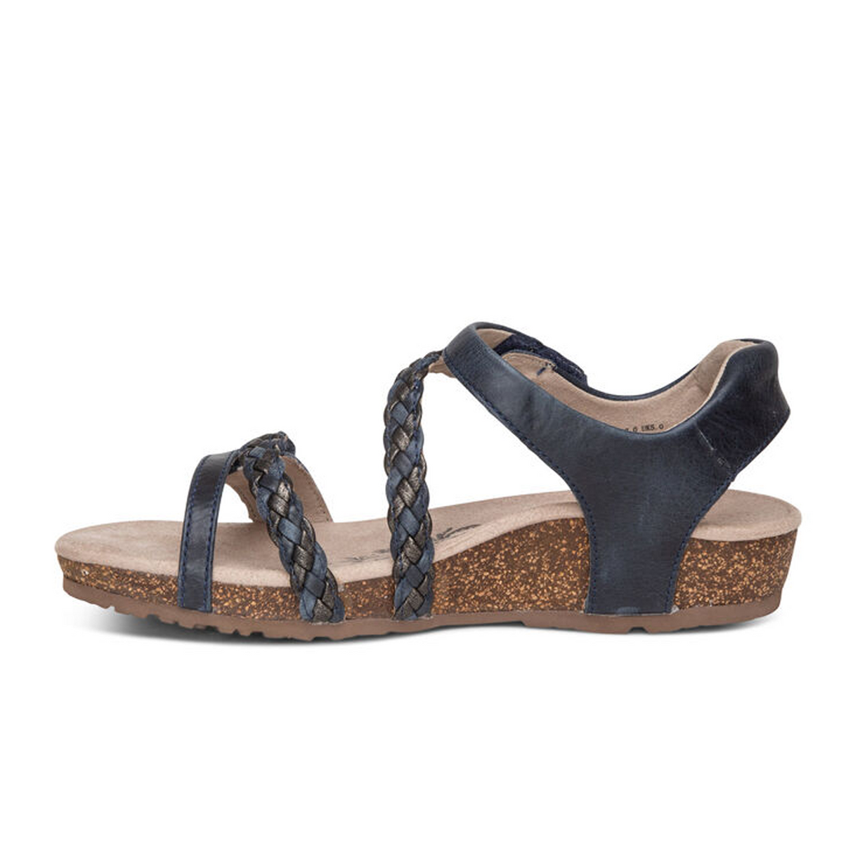 Aetrex Jillian Braided Backstrap Sandal (Women) - Navy Sandal - Backstrap - The Heel Shoe Fitters