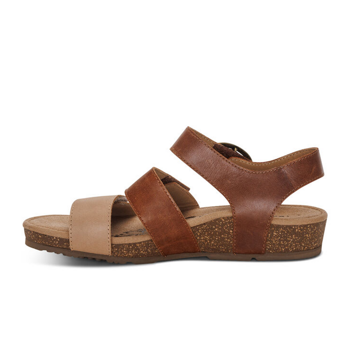 Aetrex Lilly Backstrap Sandal (Women) - Walnut Sandal - Backstrap - The Heel Shoe Fitters