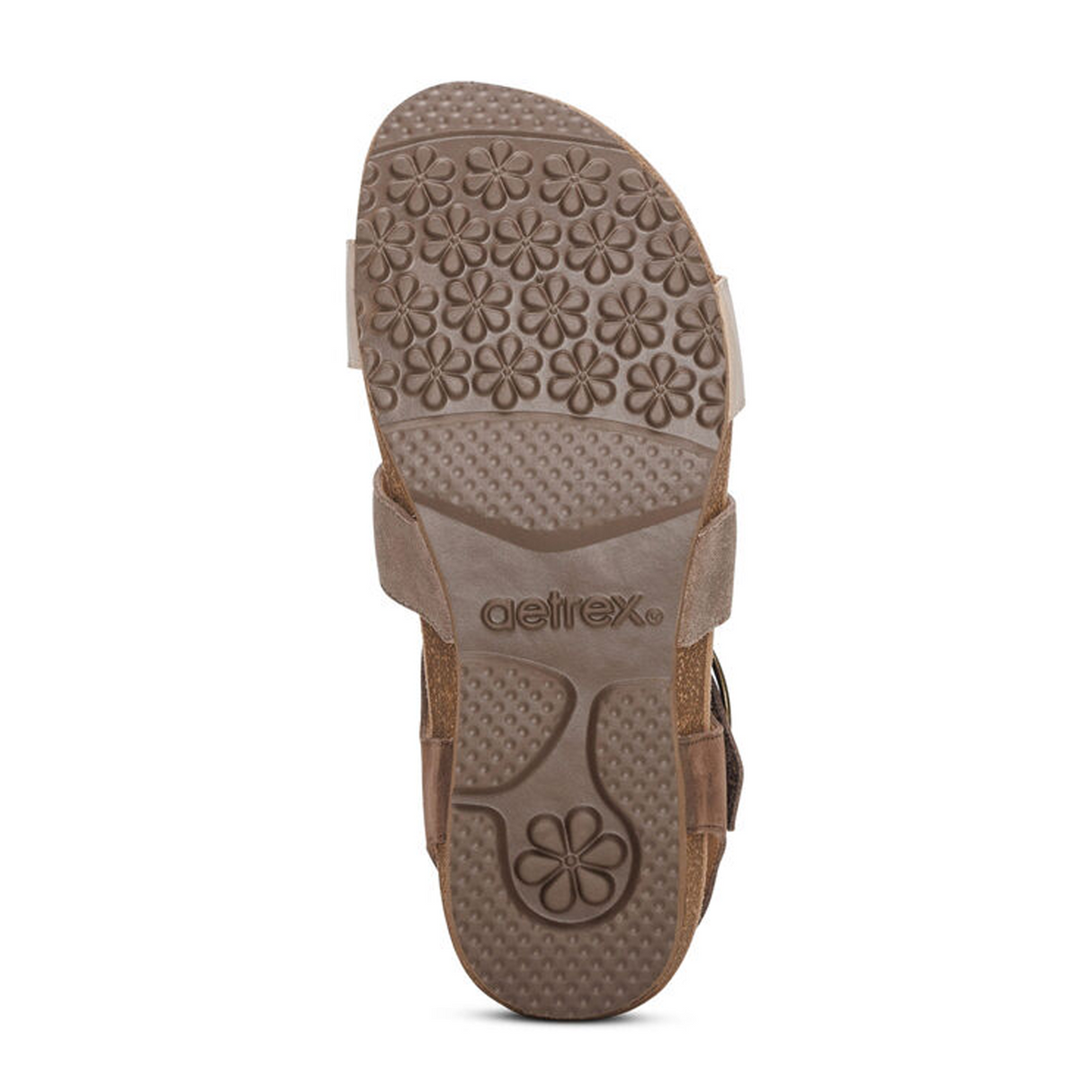 Aetrex Lilly Backstrap Sandal (Women) - Taupe Sandal - Backstrap - The Heel Shoe Fitters