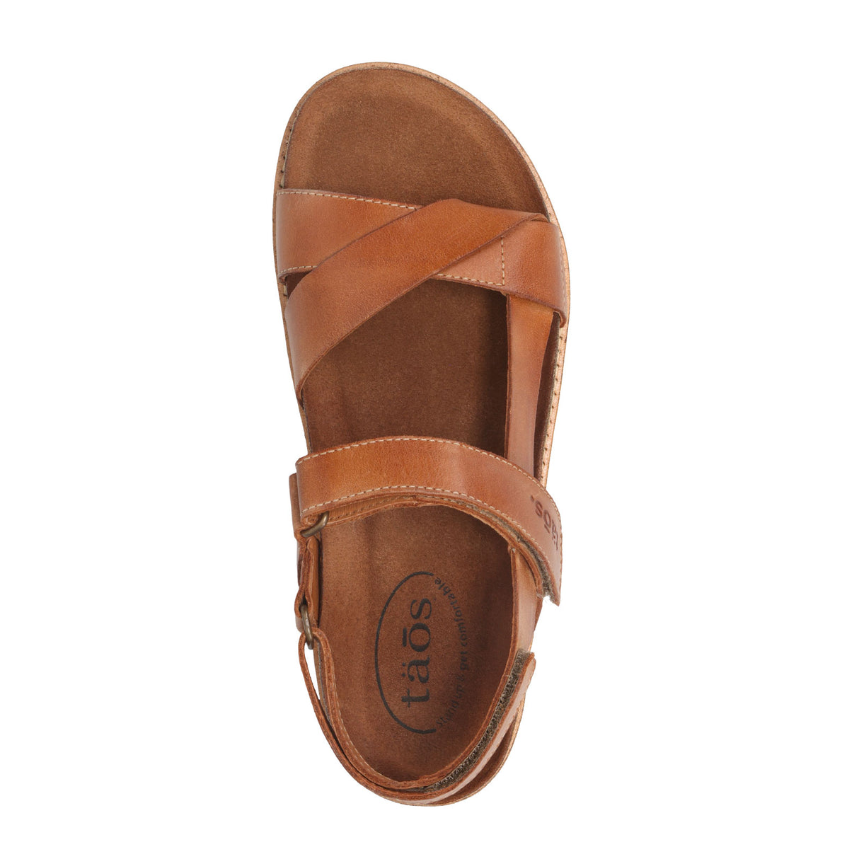 Taos Sideways Backstrap Sandal (Women) - Caramel Sandal - Backstrap - The Heel Shoe Fitters