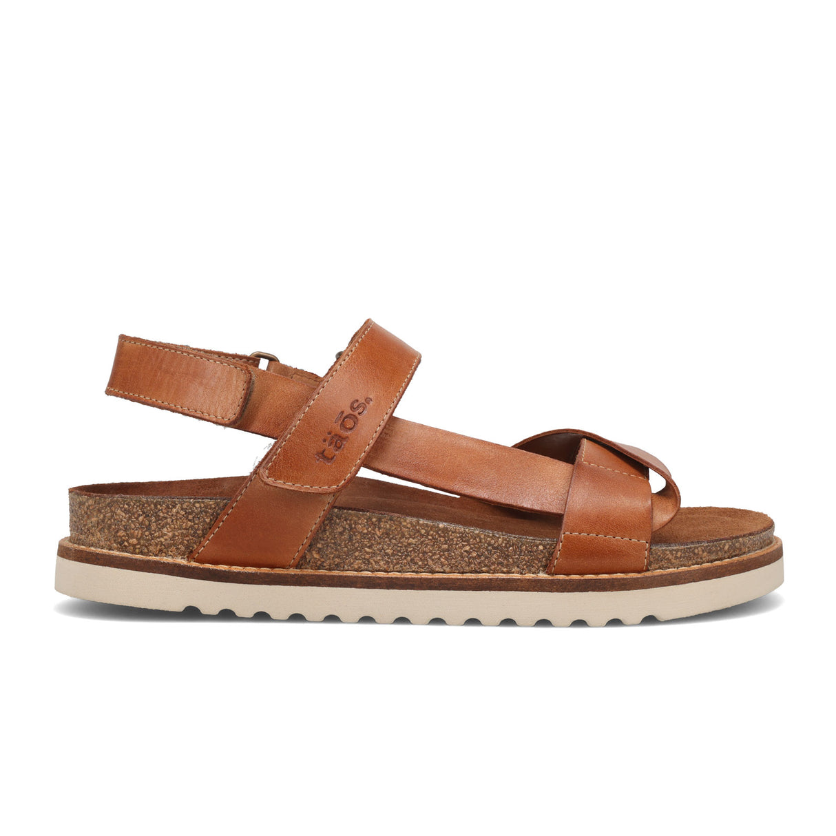 Taos Sideways Backstrap Sandal (Women) - Caramel Sandal - Backstrap - The Heel Shoe Fitters
