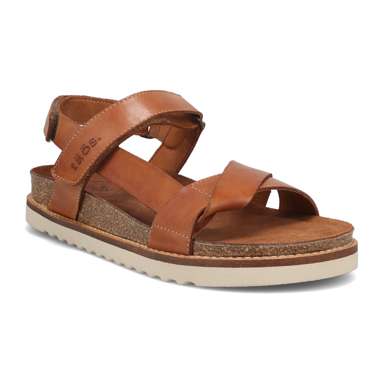 Taos Sideways Backstrap Sandal (Women) - Caramel Sandal - Backstrap - The Heel Shoe Fitters