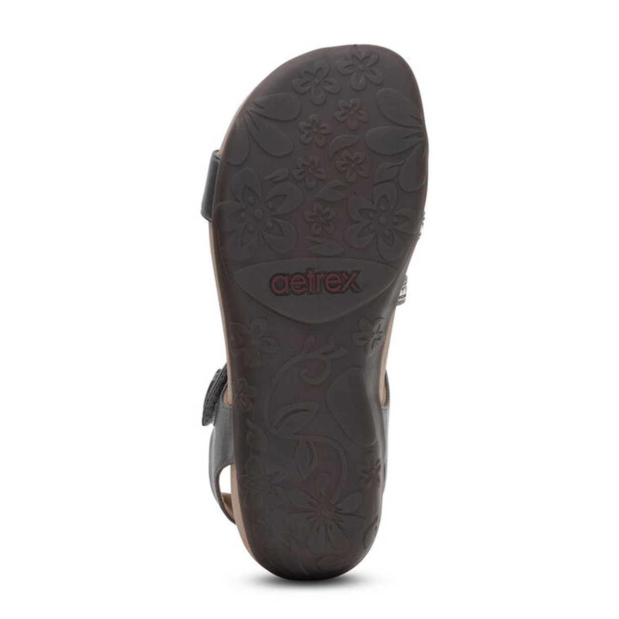 Aetrex Jess Jeweled Backstrap Sandal (Women) - Pewter Sparkle Sandal - Backstrap - The Heel Shoe Fitters