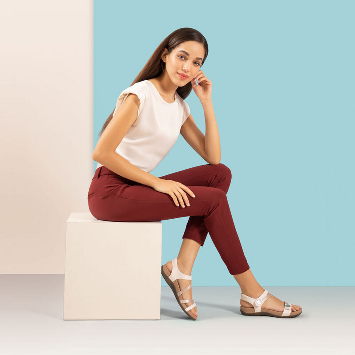 Aetrex Jess Backstrap Sandal (Women) - White Sandal - Backstrap - The Heel Shoe Fitters