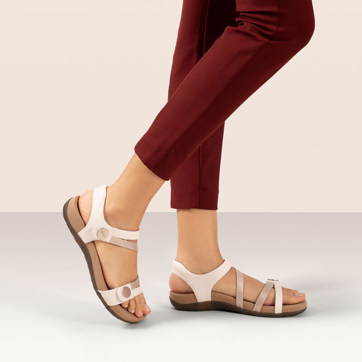 Aetrex Jess Backstrap Sandal (Women) - White Sandal - Backstrap - The Heel Shoe Fitters