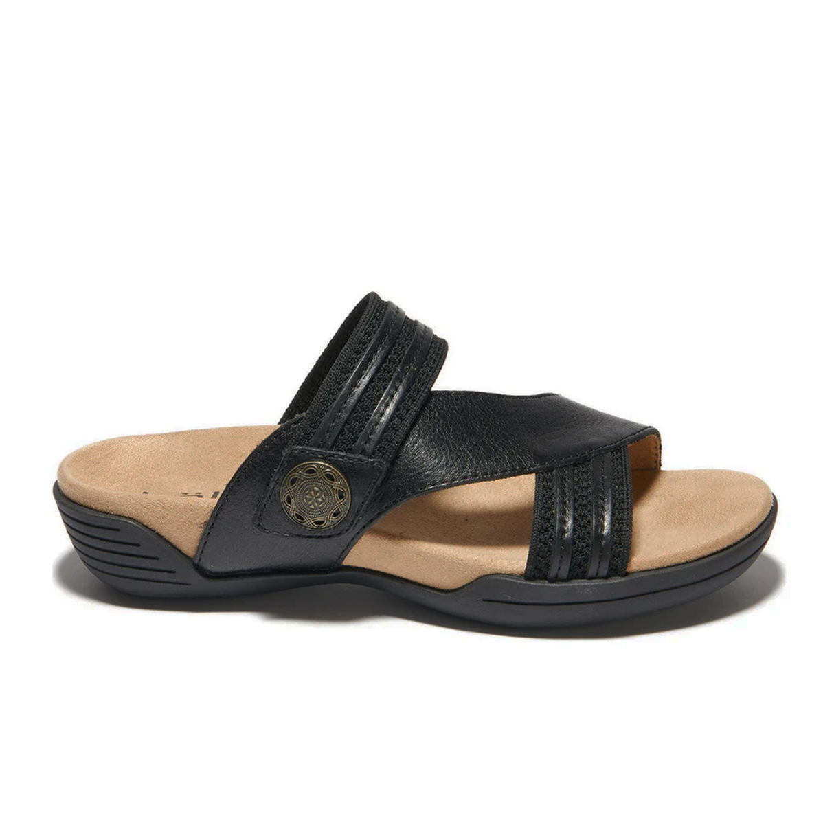 Halsa Desiree Slide Sandal (Women) - Black Sandal - Slide - The Heel Shoe Fitters