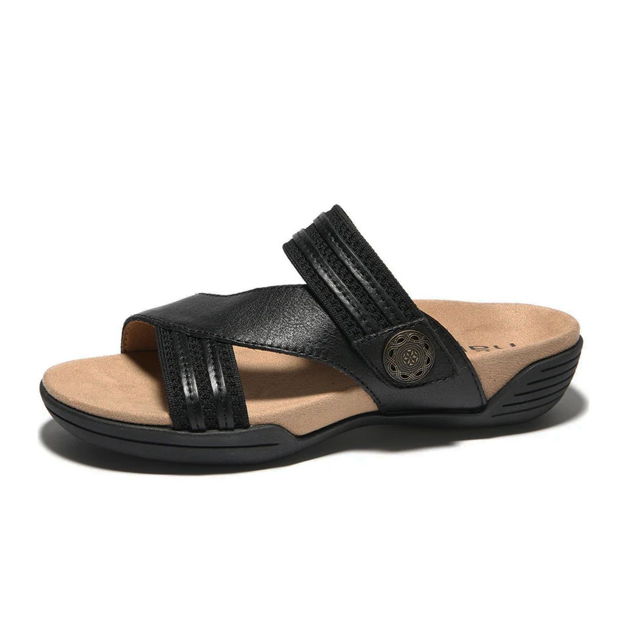 Halsa Desiree Slide Sandal (Women) - Black Sandal - Slide - The Heel Shoe Fitters