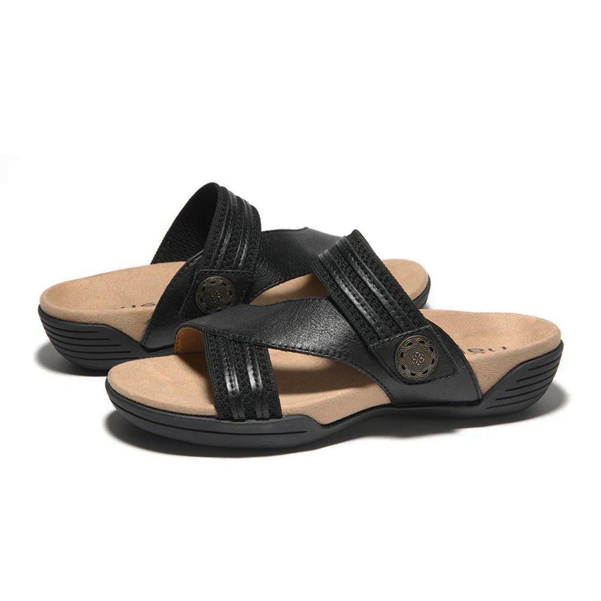 Halsa Desiree Slide Sandal (Women) - Black Sandal - Slide - The Heel Shoe Fitters