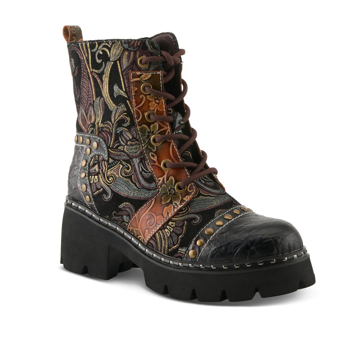 L'Artiste Severity Mid Boot (Women) - Brown Multi Boots - Casual - Mid - The Heel Shoe Fitters