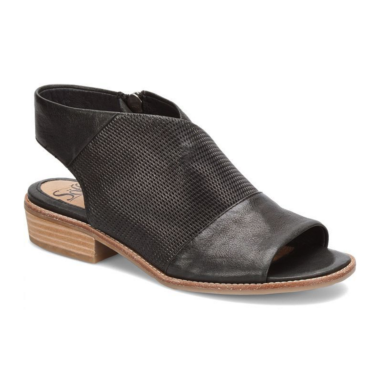 Sofft Natalia Sling Sandal (Women) - Black Sandal - Heel/Wedge - The Heel Shoe Fitters