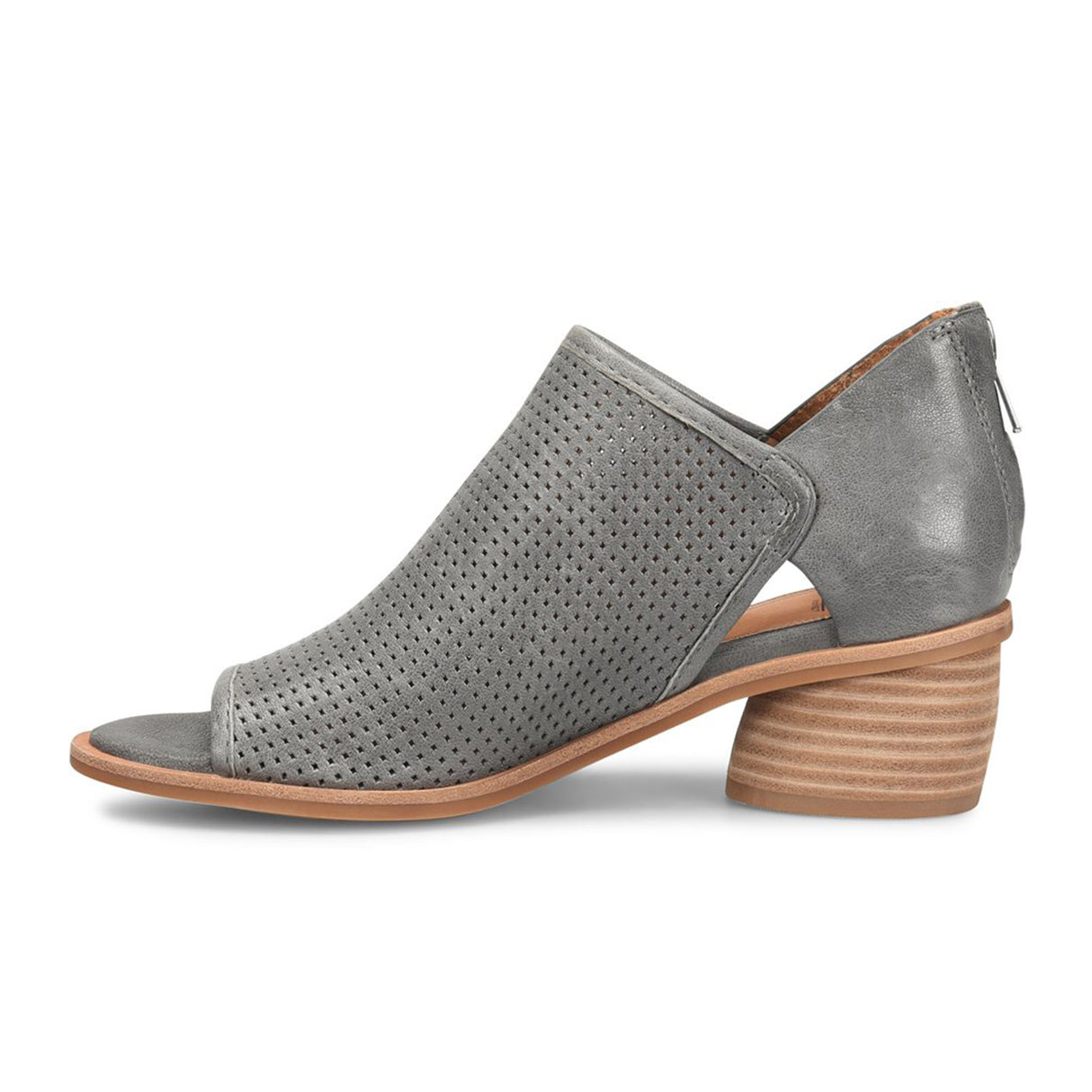 Sofft Carleigh Bootie (Women) - Moon Grey Perf Sandal - Heel/Wedge - The Heel Shoe Fitters