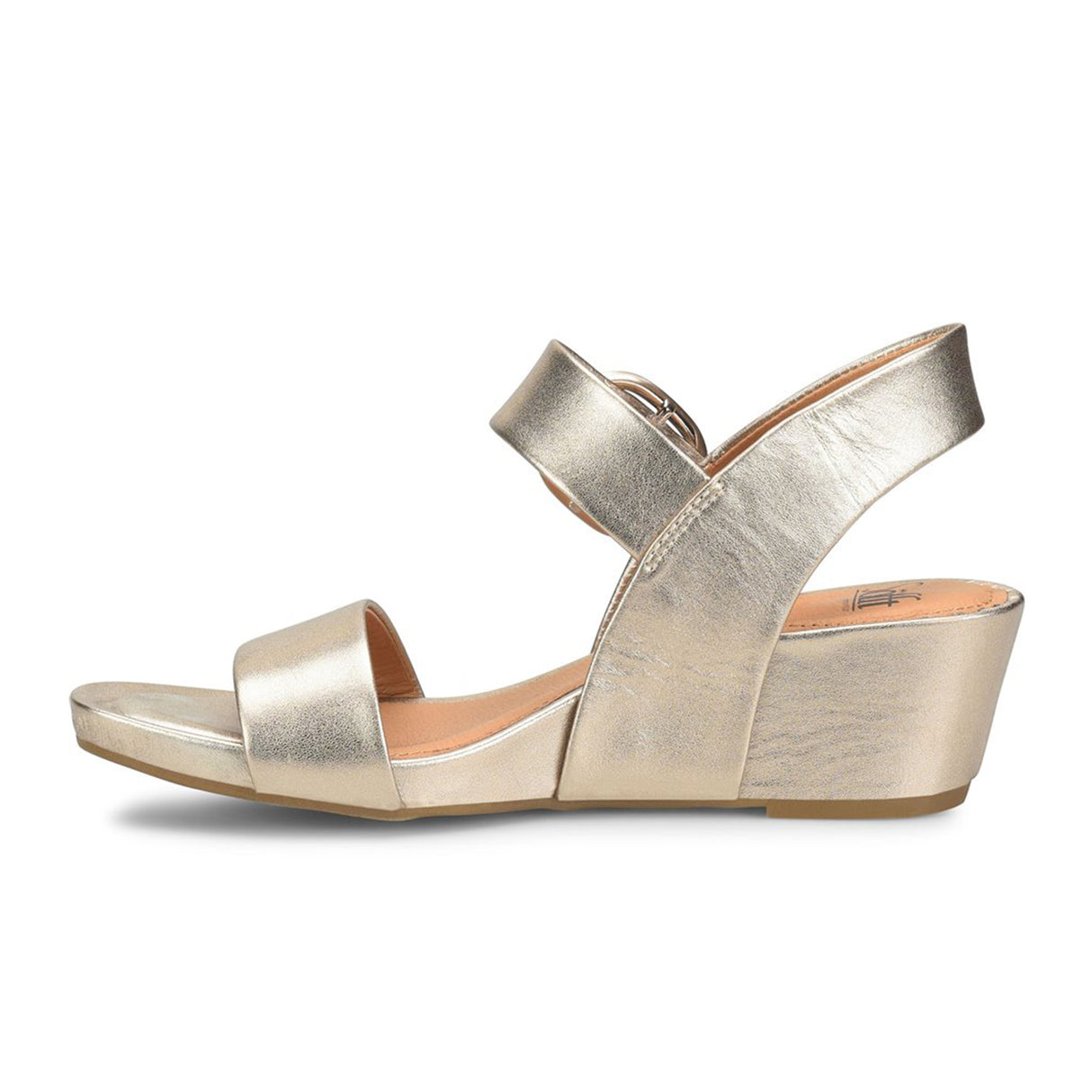 Sofft Vaya Wedge Sandal (Women) - Gold Sandal - Heel/Wedge - The Heel Shoe Fitters