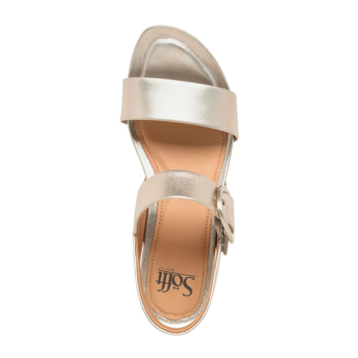 Sofft Vaya Wedge Sandal (Women) - Gold Sandal - Heel/Wedge - The Heel Shoe Fitters