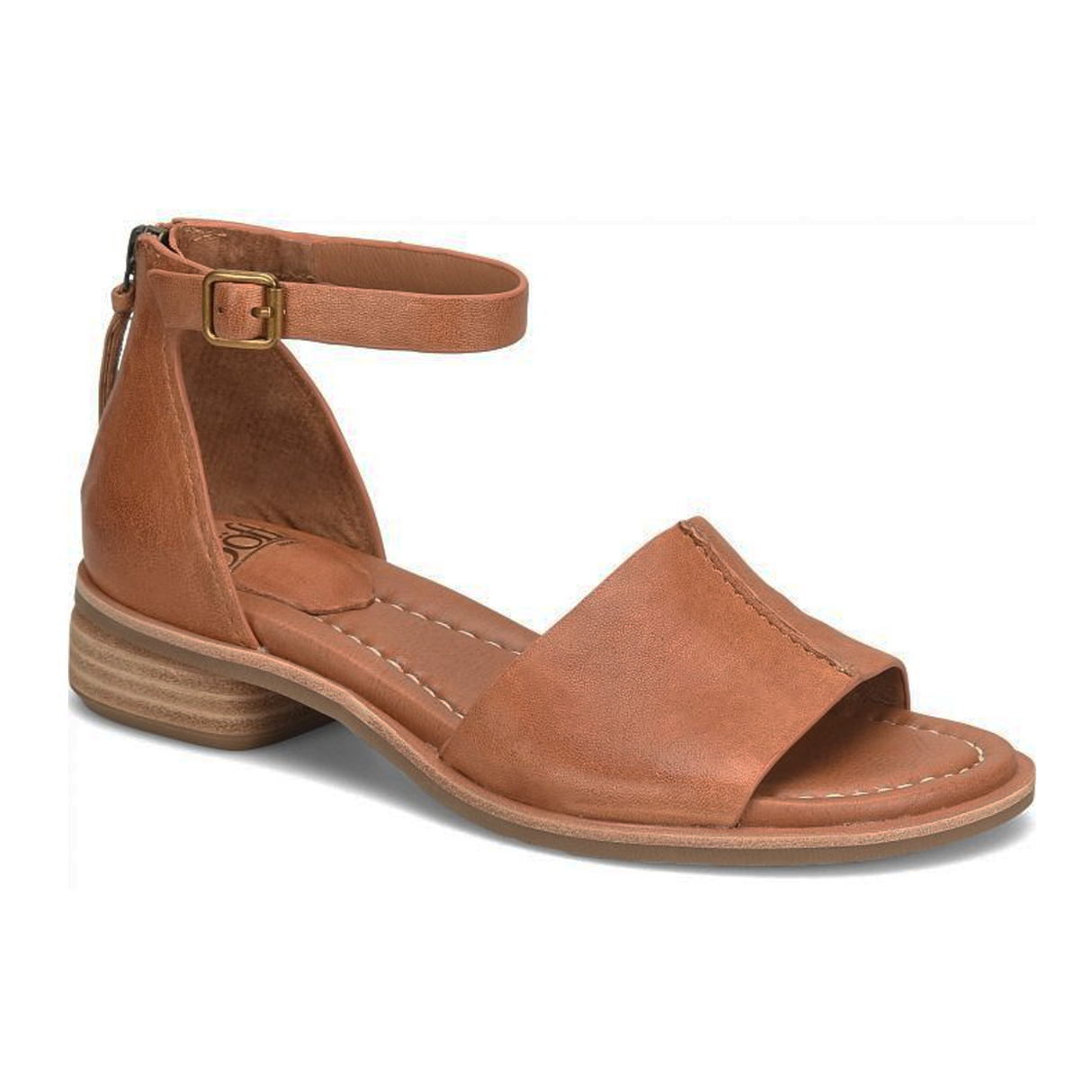 Sofft Faxyn Low Heeled Sandal (Women) - Luggage - The Heel Shoe Fitters