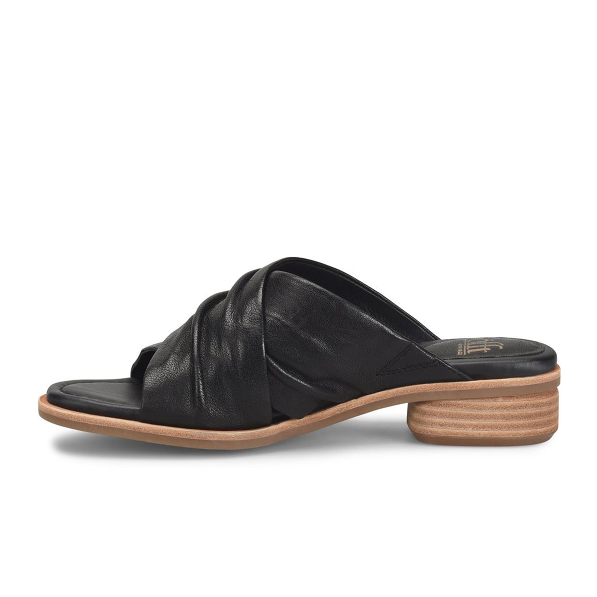 Sofft Fallon Slide Sandal (Women) - Black Sandal - Heel/Wedge - The Heel Shoe Fitters