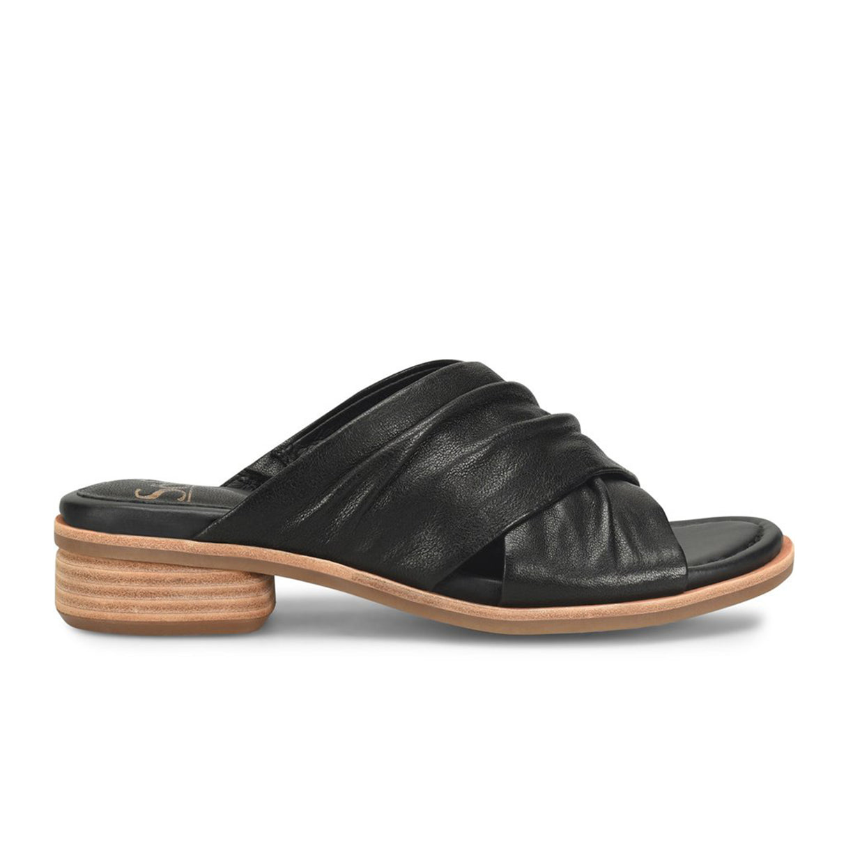 Sofft Fallon Slide Sandal (Women) - Black Sandal - Heel/Wedge - The Heel Shoe Fitters