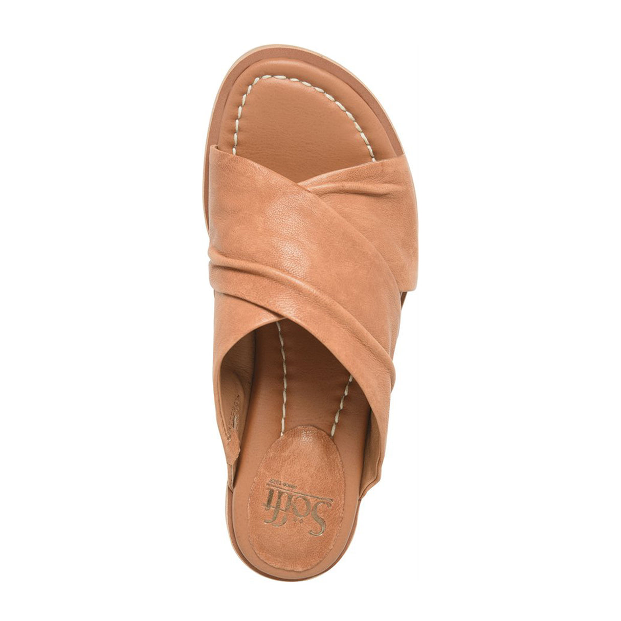 Sofft Fallon Slide Sandal (Women) - Luggage Sandal - Heel/Wedge - The Heel Shoe Fitters