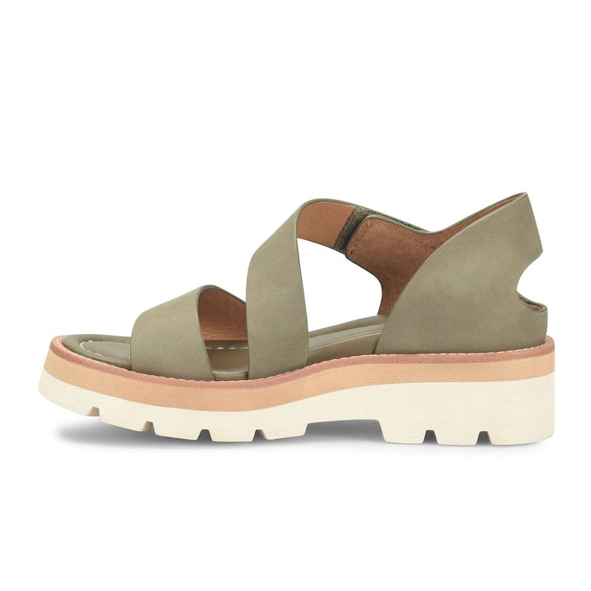 Sofft Pru Backstrap Sandal (Women) - Pale Olive Sandal - Backstrap - The Heel Shoe Fitters