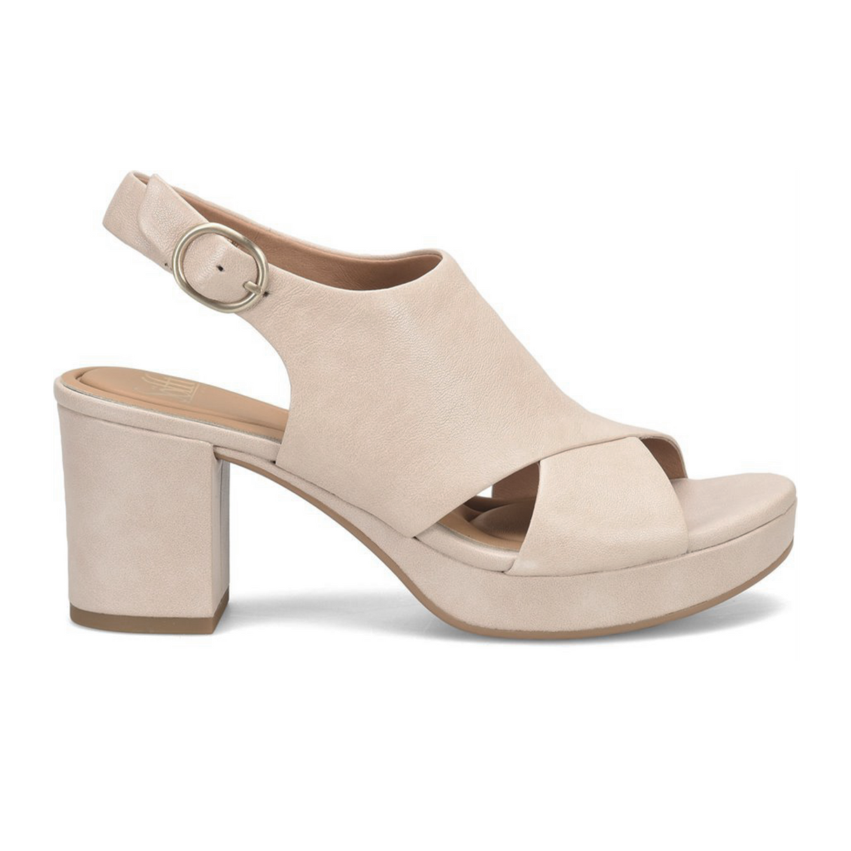 Sofft Liv Heeled Sandal (Women) - Tapioca Grey Sandal - Heel/Wedge - The Heel Shoe Fitters