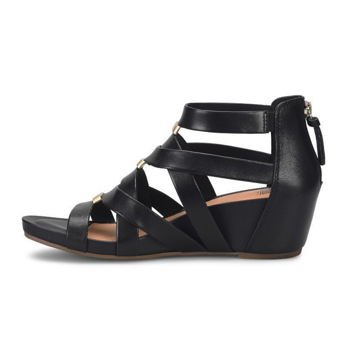 Sofft Vivi Wedge Sandal (Women) - Black Sandal - Heel/Wedge - The Heel Shoe Fitters