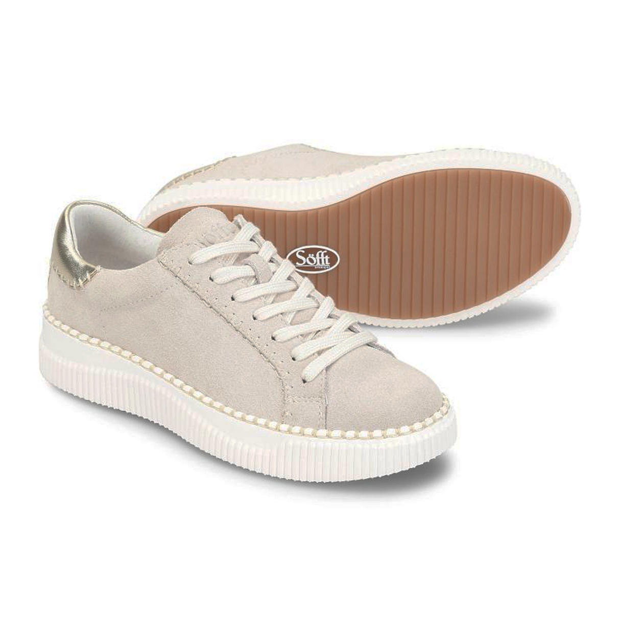 Sofft Frazier Sneaker (Women) - Light Natural/Platino Athletic - Casual - Lace Up - The Heel Shoe Fitters