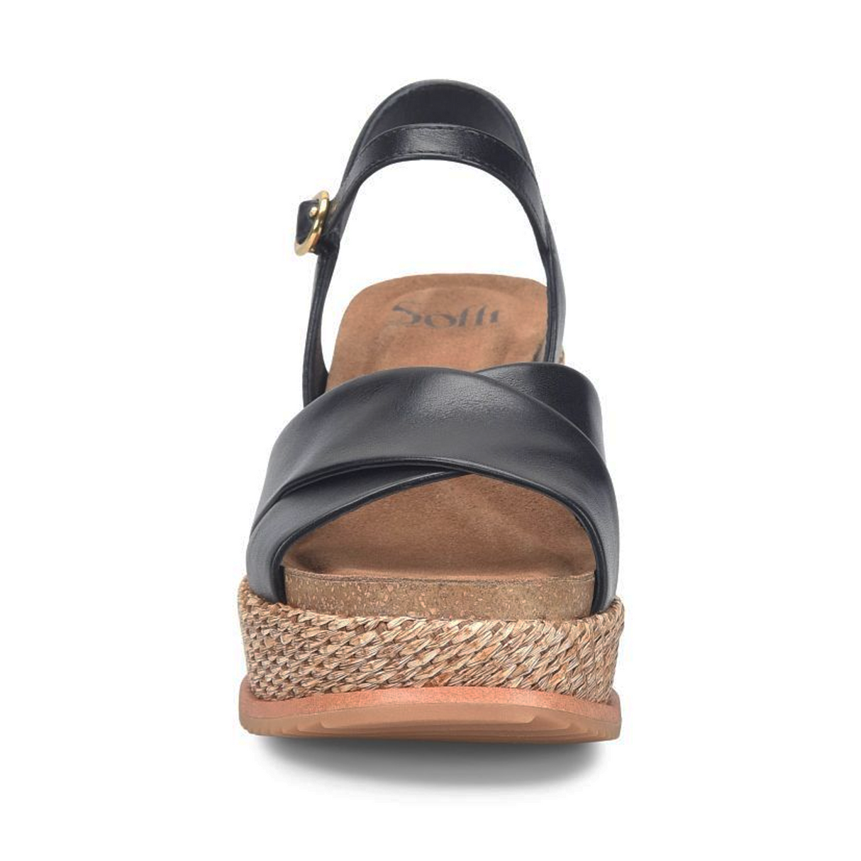 Sofft Diana Wedge Sandal (Women) - Black Sandal - Heel/Wedge - The Heel Shoe Fitters