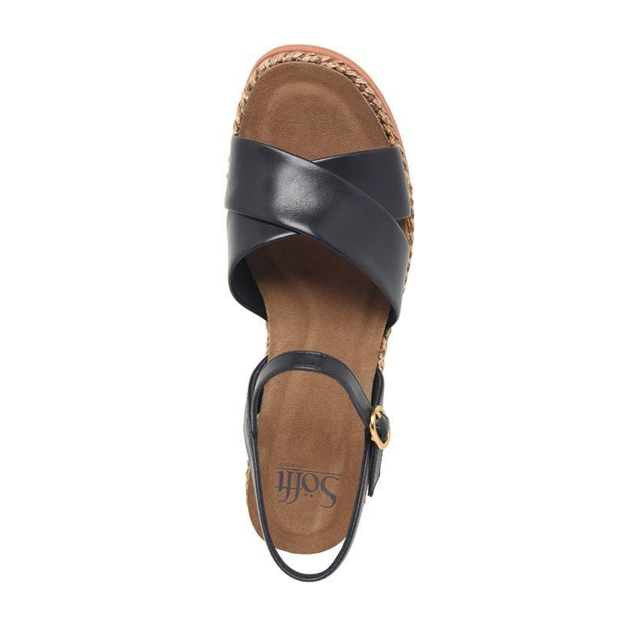 Sofft Diana Wedge Sandal (Women) - Black Sandal - Heel/Wedge - The Heel Shoe Fitters