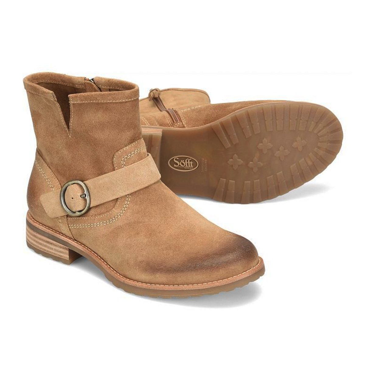 Sofft Beth (Women) - Cognac Boots - Casual - Low - The Heel Shoe Fitters