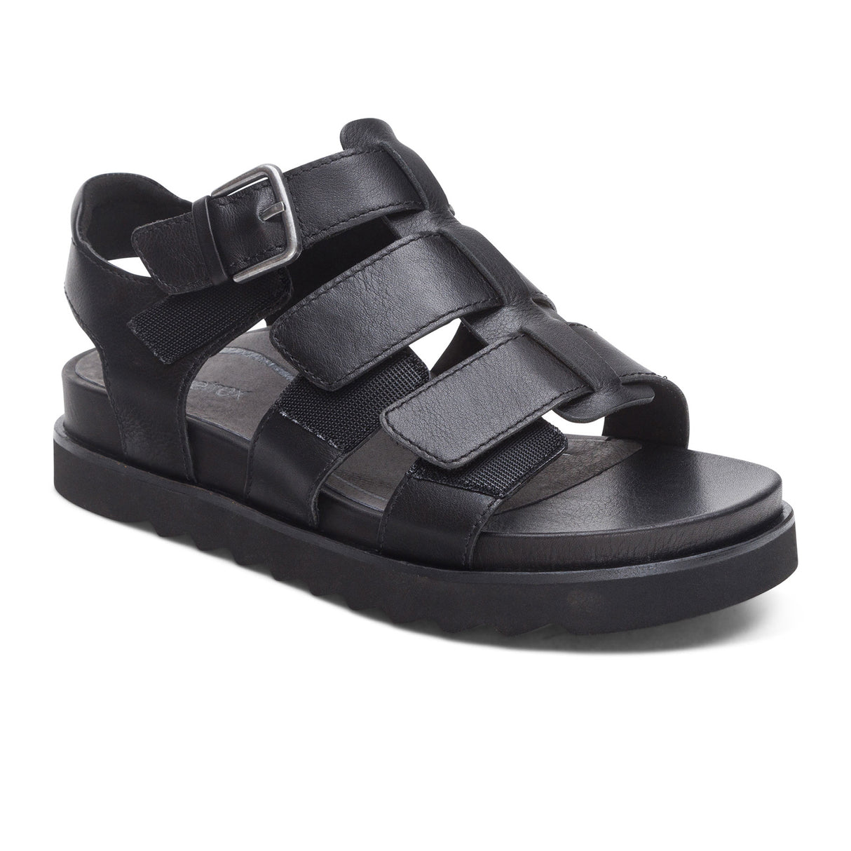 Aetrex Romy Backstrap Sandal (Women) - Black Sandal - Backstrap - The Heel Shoe Fitters