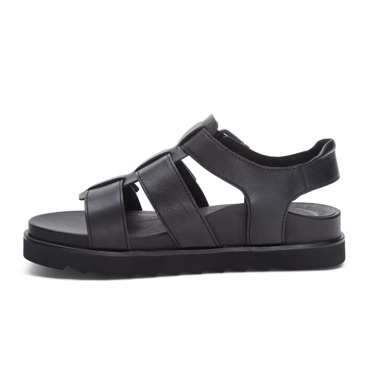 Aetrex Romy Backstrap Sandal (Women) - Black Sandal - Backstrap - The Heel Shoe Fitters