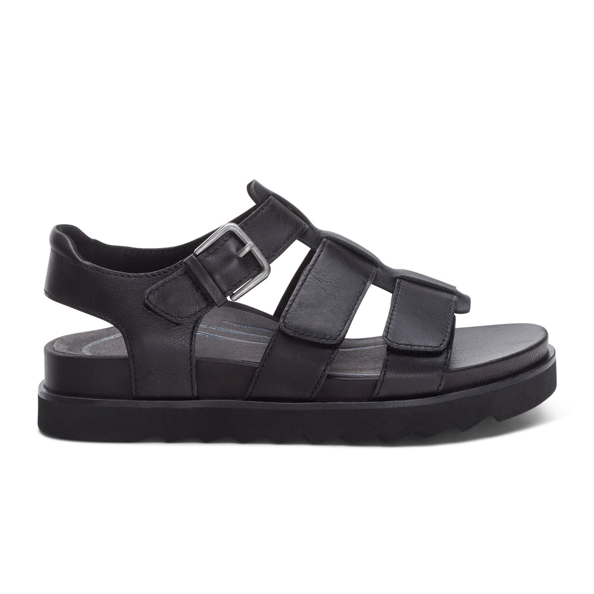 Aetrex Romy Backstrap Sandal (Women) - Black Sandal - Backstrap - The Heel Shoe Fitters