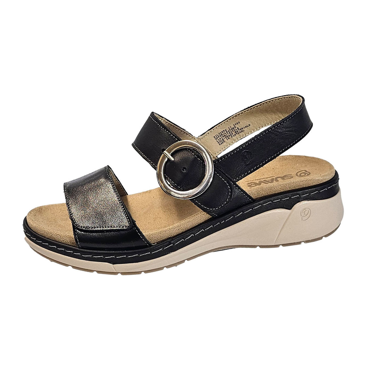 Suave Silveria Backstrap Sandal (Women) - Black Sandal - Backstrap - The Heel Shoe Fitters
