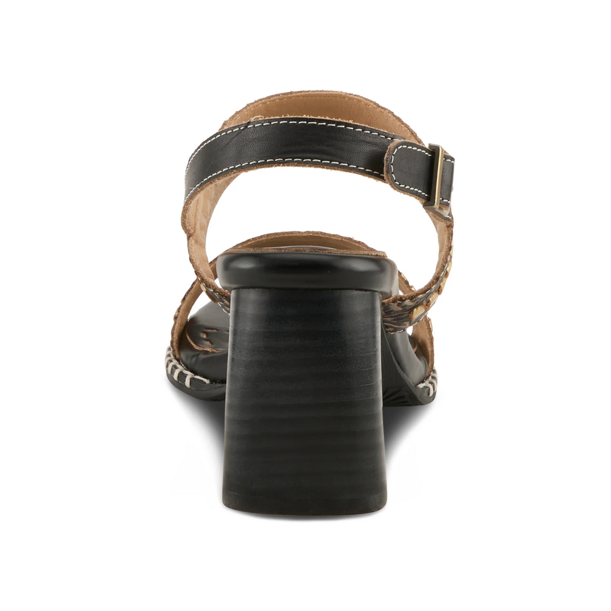 L'Artiste Starstud Wedge Sandal (Women) - Black Multi Sandal - Heel/Wedge - The Heel Shoe Fitters