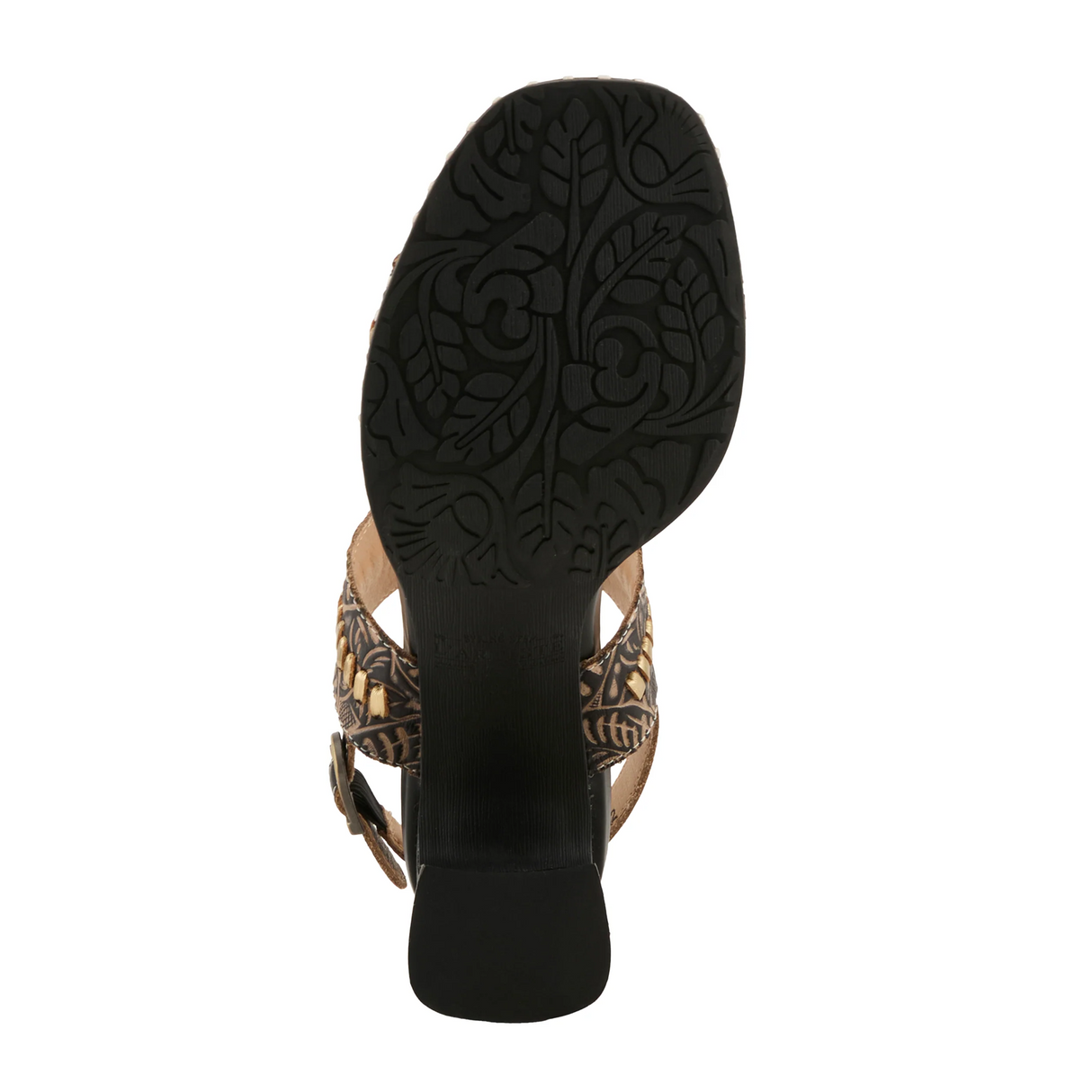L'Artiste Starstud Wedge Sandal (Women) - Black Multi Sandal - Heel/Wedge - The Heel Shoe Fitters