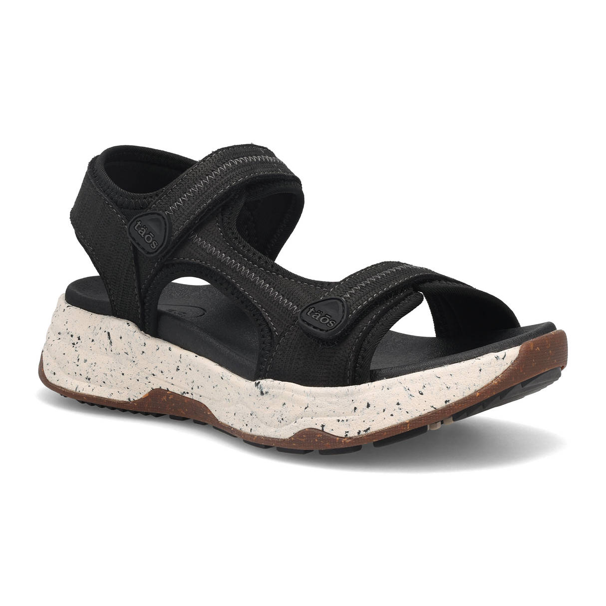 Taos Super Side Active Sandal (Women) - Black Emboss Sandal - Active - The Heel Shoe Fitters