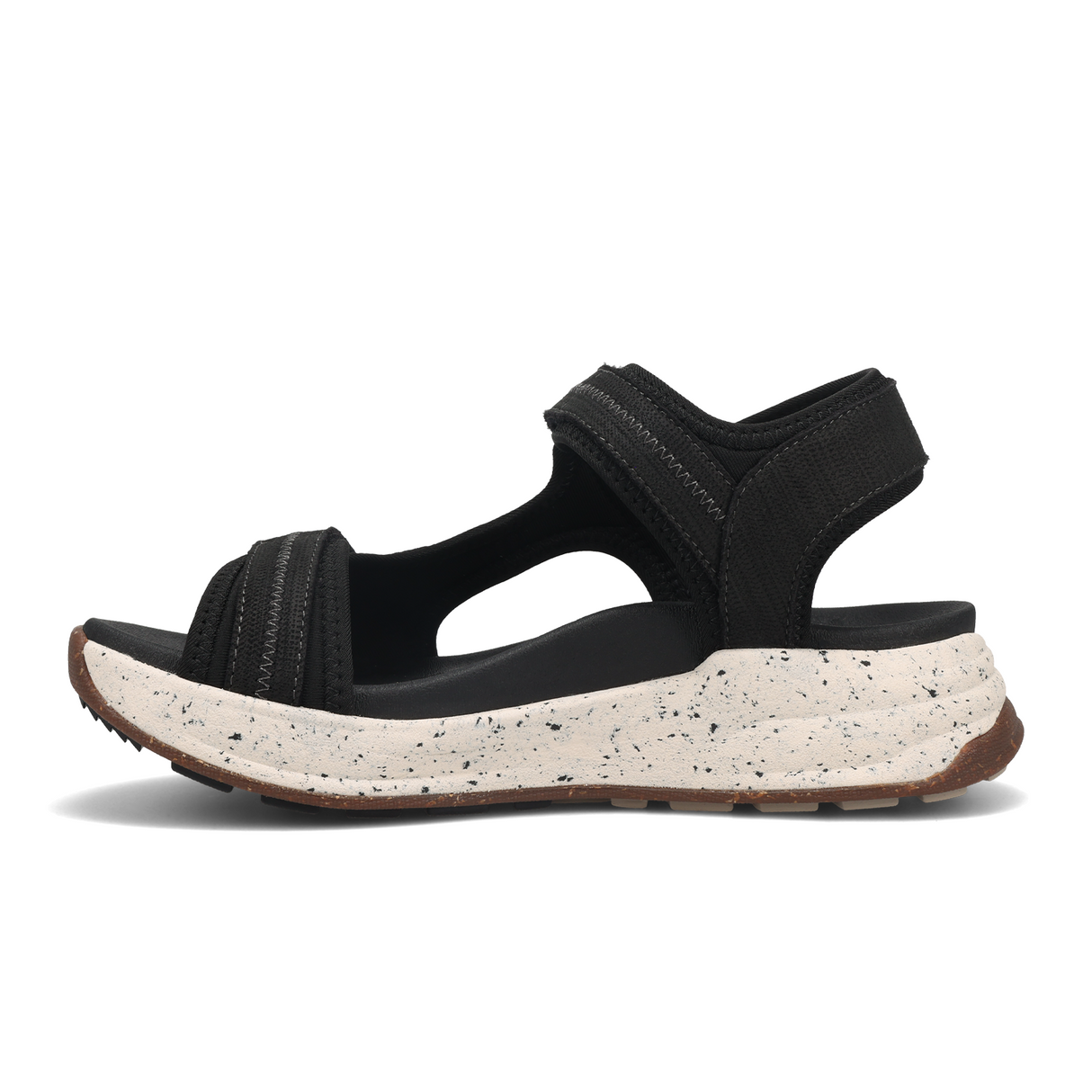 Taos Super Side Active Sandal (Women) - Black Emboss Sandal - Active - The Heel Shoe Fitters
