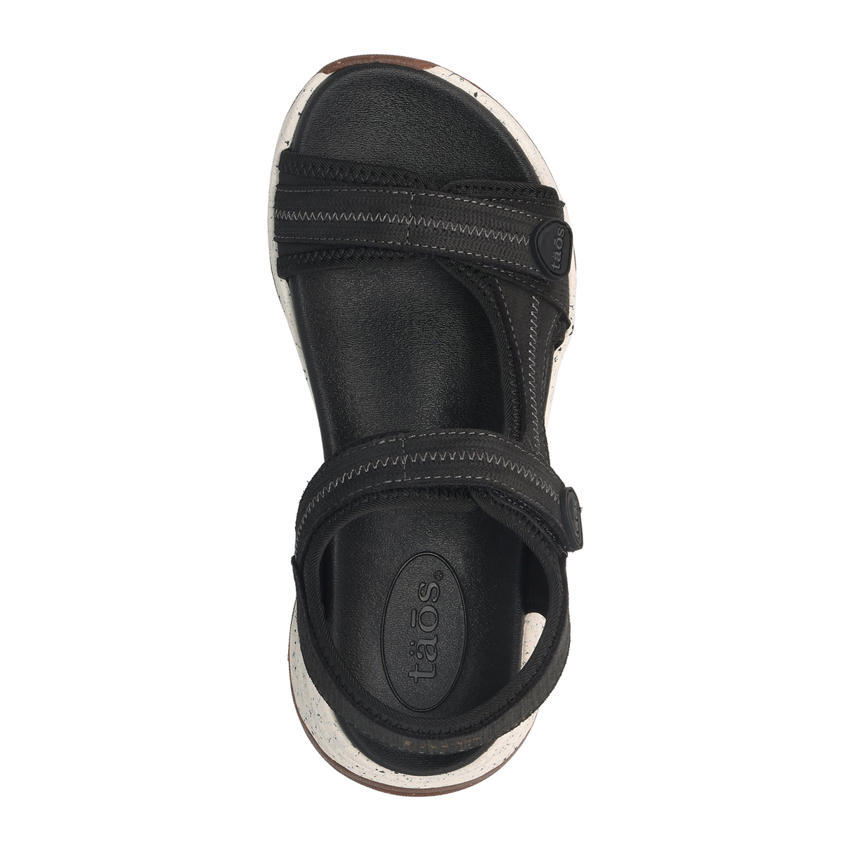 Taos Super Side Active Sandal (Women) - Black Emboss Sandal - Active - The Heel Shoe Fitters