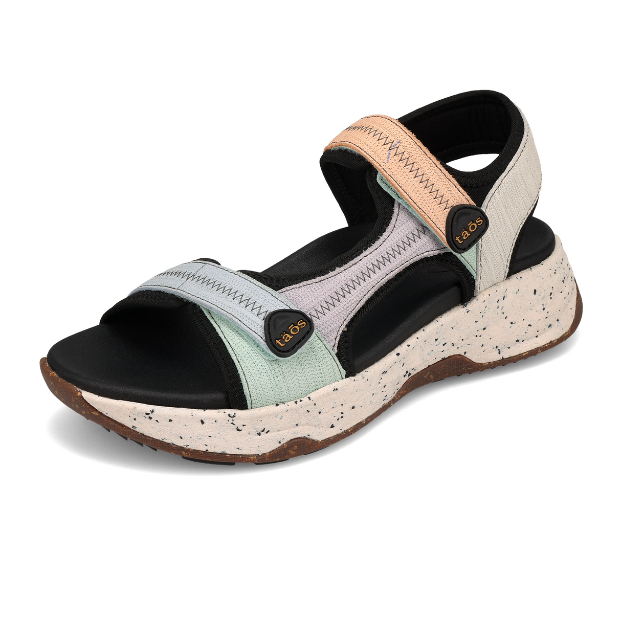 Taos Super Side Active Sandal (Women) - Retro Embossed Multi Sandal - Active - The Heel Shoe Fitters