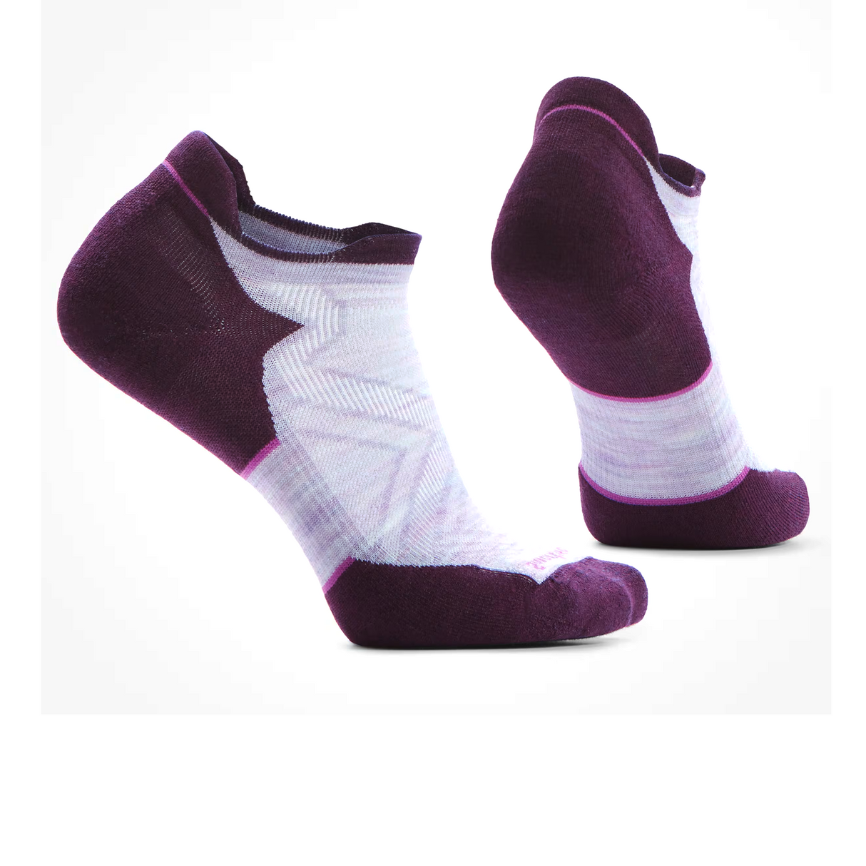 Smartwool Run Targeted Cushion Low Ankle Sock (Women) - Purple/White Accessories - Socks - Performance - The Heel Shoe Fitters