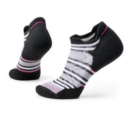 Smartwool Run Targeted Cushion Stripe Low Ankle Sock (Women) - Athletic Black Accessories - Socks - Performance - The Heel Shoe Fitters
