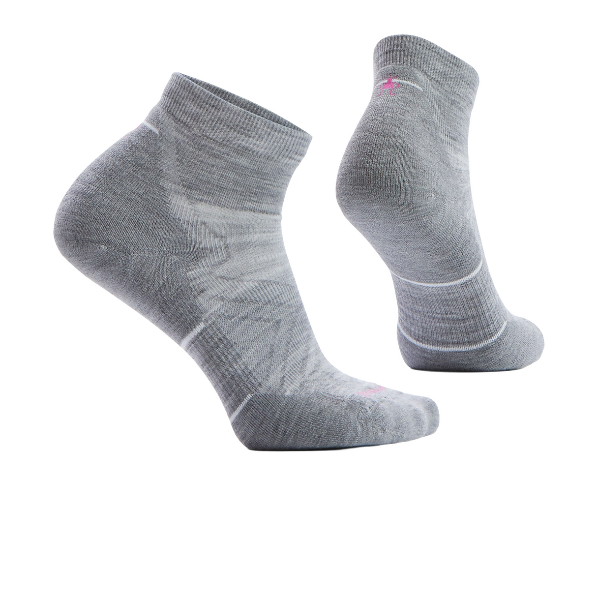 Smartwool Run Targeted Cushion Ankle (Women) - Light Gray-White