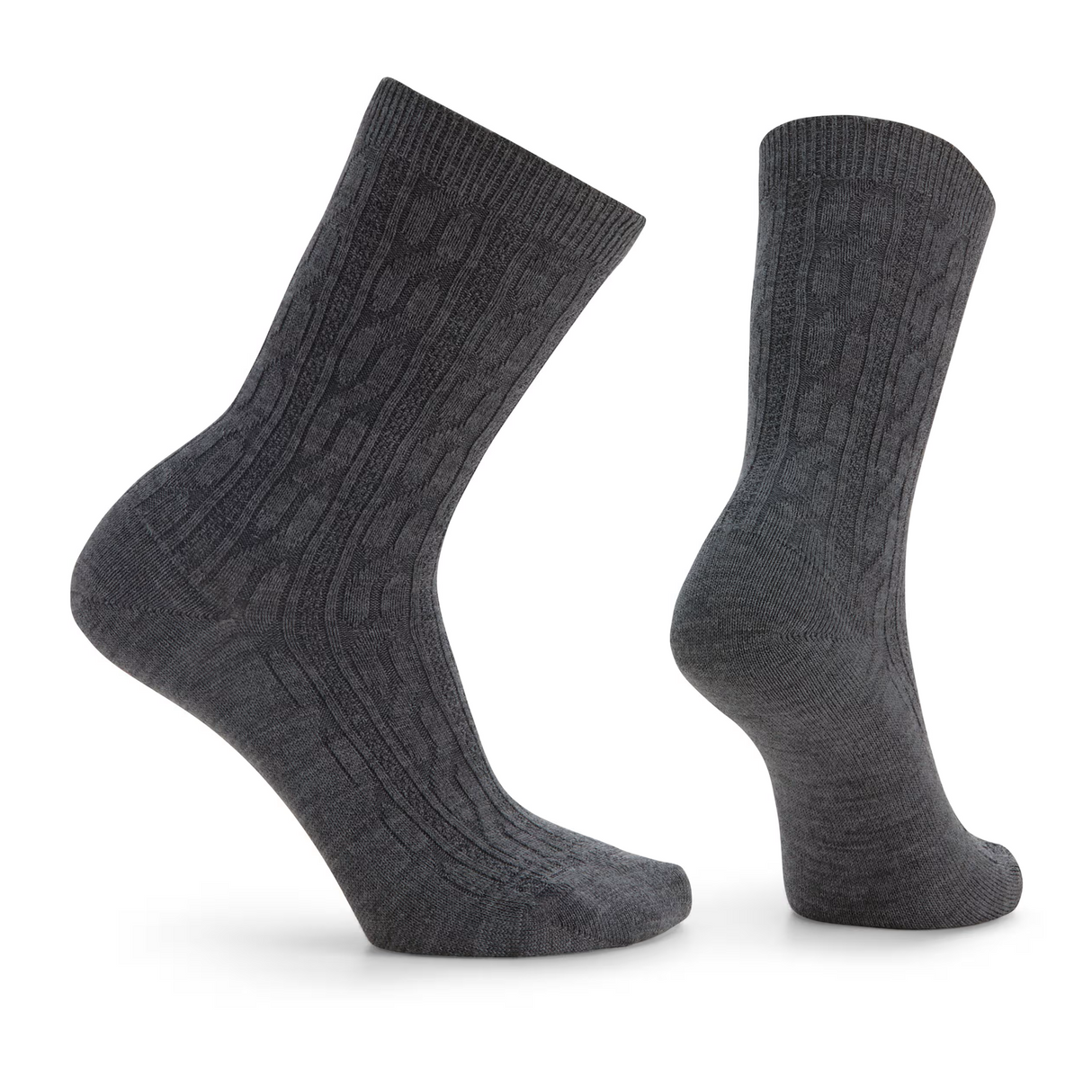 Smartwool Everyday Cable Crew Sock (Women) - Medium Gray Accessories - Socks - Lifestyle - The Heel Shoe Fitters