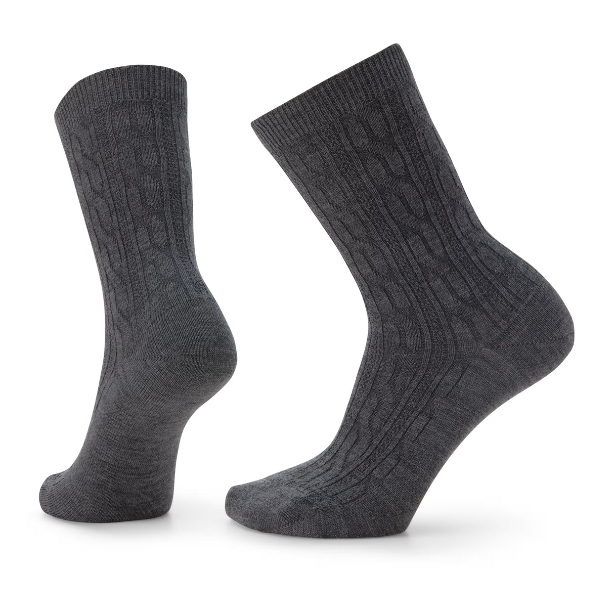 Smartwool Everyday Cable Crew Sock (Women) - Medium Gray Accessories - Socks - Lifestyle - The Heel Shoe Fitters