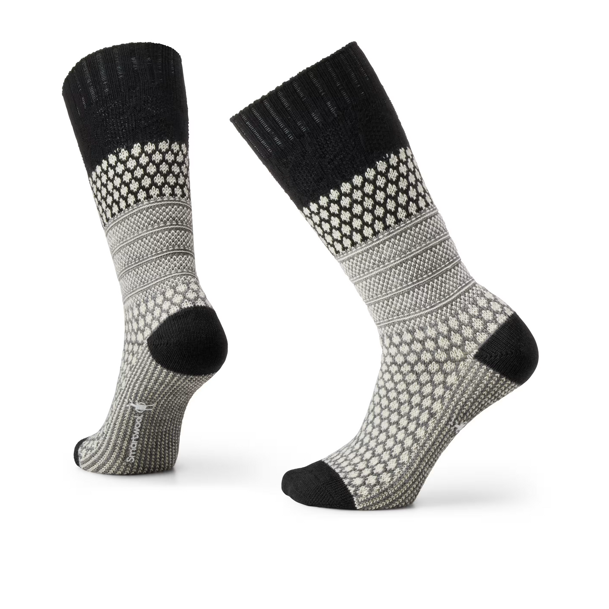 Smartwool Everyday Cozy Popcorn Cable Crew Sock (Unisex) - Black Accessories - Socks - Lifestyle - The Heel Shoe Fitters