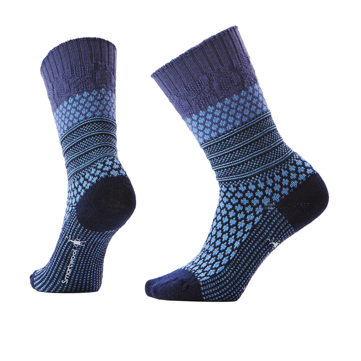 Smartwool Everyday Cozy Popcorn Cable Crew (Unisex) - Serene Blue Accessories - Socks - Lifestyle - The Heel Shoe Fitters