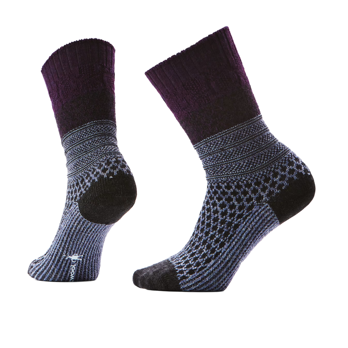 Smartwool Everyday Cozy Popcorn Cable Crew (Unisex) - Chalk Violet Accessories - Socks - Lifestyle - The Heel Shoe Fitters