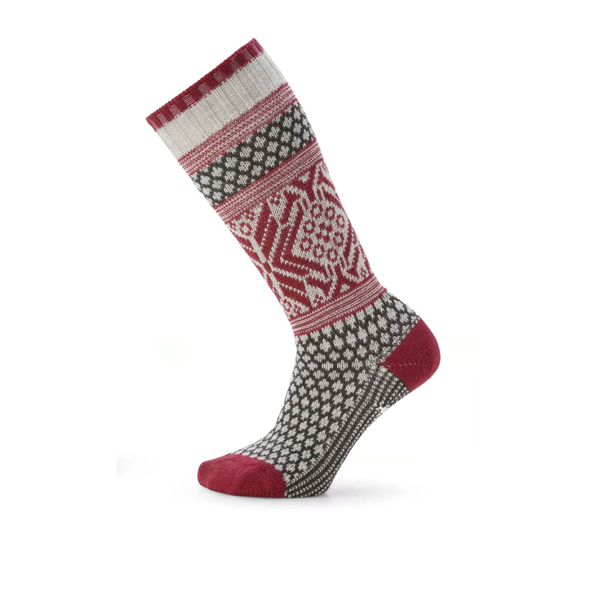 Smartwool Everyday Popcorn Snowflake Pattern Crew Sock (Women) - Ash Accessories - Socks - Lifestyle - The Heel Shoe Fitters
